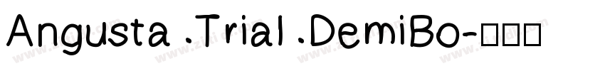 Angusta Trial DemiBo字体转换